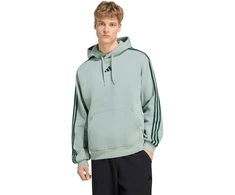 Bluza vyriška adidas Essentials 3-Stripes Fleece Hoodie jasnozielona KY4172 (M)
