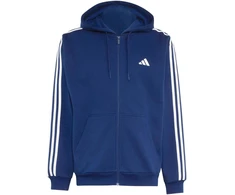 Bluza vyriška adidas Essentials 3-Stripes Fleece Full-Zip Hoodie tamsiai mėlyna KY4144 (XL)