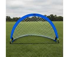 Smj Išskleidžiami futbolo treniruočių vartai – mėlyni (D) 183x104x104 cm