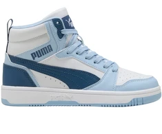 Buty vaikams Puma Rebound V6 Mid balta ir-mėlyna 393831 32 (37,5)