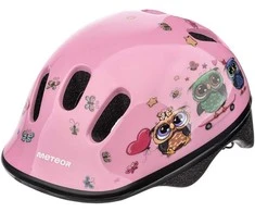 Dviratininko šalmas Meteor KS06 S 48-52 cm Little Owl rožinė 24809