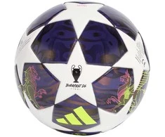 Futbolo kamuolys adidas UCL 25/26 Final Mini balta ir-violetinė JX9099 (1)