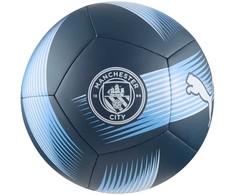 Puma Mcfc Ess Ball 08477404 futbolo kamuolys, mėlynas, 5 dydis