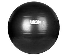 Profit gimnastikos kamuolys 75 cm juodas su pompa DK 2102