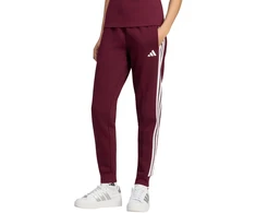Kelnės moterims adidas Essentials 3-Stripes Fleece Slim bordo spalvos KF8321 (XL)