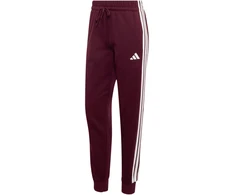 Kelnės moterims adidas Essentials 3-Stripes Fleece Slim bordo spalvos KF8321 (XL)