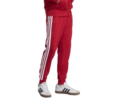 Kelnės vyrams adidas Essential 3-Stripes French Terry bordo spalvos KR2702 (M)
