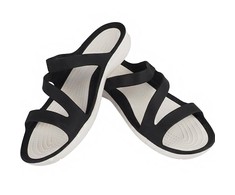 Moteriškos šlepetės Crocs Swiftwater Sandal W juodos ir baltos spalvos 203998 066 (36-37)