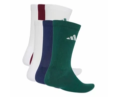 Kojinės adidas Cushioned Crew 6 par žalia, mėlyna, balta, bordo spalvos KQ6769 (37-39)