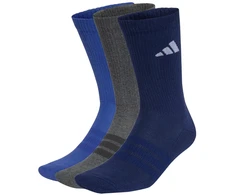 Kojinės adidas Cushioned Sportswear Crew 3P tamsiai mėlyna, pilka, mėlyna KQ6762 (L)