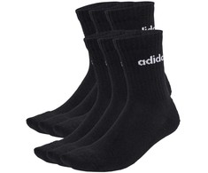 adidas Linijinės Vidutinio Aukščio Kojinės su Amortizacija, 6 poros, juodos JL6094
