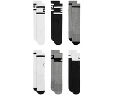 Kojinės Nike Everyday Cush Crew Youth 6PR balta, pilka, juoda CK7302 901 (38-42)