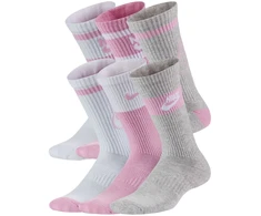 Kojinės Nike Everyday Cush Crew Youth balta, rožinė, pilka CK7302 905 (34-38)