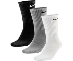 Kojinės Nike Everyday Cushioned Crew 3 pary balta, pilka, juoda SX7664 964 (38-42)