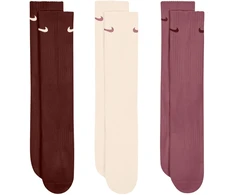 Kojinės Nike Everyday Cushioned Crew 3 pary ruda, smėlio sp., rožinė SX7664 915 (34-38)