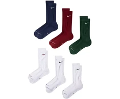 Kojinės Nike Everyday Elevated 6 par balta, žalia, bordo spalvos, mėlyna HQ8021 907 (35-37,5)