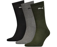 Kojinės Puma Crew 3 pary juoda, pilka, žalia 880355 28 (39-42)