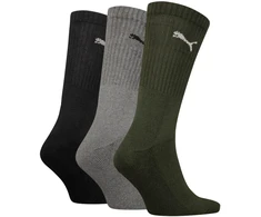 Kojinės Puma Crew 3 pary juoda, pilka, žalia 880355 28 (39-42)