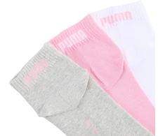 Kojinės Puma Quarter Plain 3pak rožinė, balta, pilka 938589 11 (35-38)