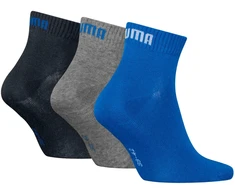 Kojinės Puma Quarter Plain 3pak tamsiai mėlyna, pilka, mėlyna 938589 08 (43-46)