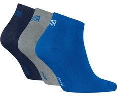 Kojinės Puma Sneaker Plain 3 pak tamsiai mėlyna, pilka, mėlyna 938624 12 (35-38)