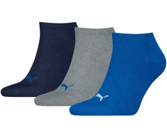 Kojinės Puma Sneaker Plain 3 pak tamsiai mėlyna, pilka, mėlyna 938624 12 (35-38)