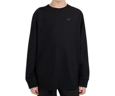 Marškinėliai dla chłopca 4F longsleeve M655 tamsiai juoda 4FJWMM00TLONM655 20S (140cm)