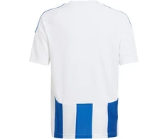 Marškinėliai vaikams adidas Striped 24 balta ir-mėlyna IW2134 (116cm)