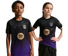 Marškinėliai vaikams Nike FC Barcelona Stadium Away 2026/27 violetinė-juoda II1674 505 (XS)