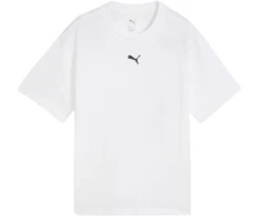 Marškinėliai vaikams Puma Ess Centered Cat Logo Boxy Tee balta 685131 02 (152cm)