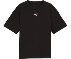 Marškinėliai vaikams Puma Ess Centered Cat Logo Boxy Tee juoda 685131 01 (152cm)