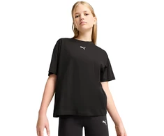 Marškinėliai vaikams Puma Ess Centered Cat Logo Boxy Tee juoda 685131 01 (152cm)