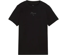 Marškinėliai vaikams Puma Ess Script Tee juoda 692542 01 (176cm)