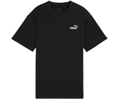 Puma ESS vaikiški laisvalaikio marškinėliai su mažu No. 1 logotipu, juodi 684920 01