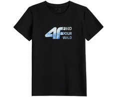 Moteriški marškinėliai 4F F3496 tamsiai juoda 4FWAW26TTSHF3496 20S (XS)
