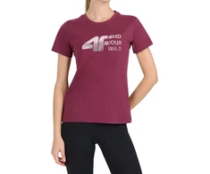 Moteriški marškinėliai 4F F3496 tamsiai rožinė 4FWAW26TTSHF3496 53S (XL)