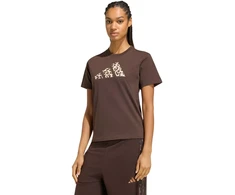 Moteriški marškinėliai adidas Animal Graphic ruda KT2676 (S)