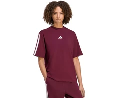 Moteriški marškinėliai adidas Essentials 3-Stripes Boyfriend bordinė KF6287 (XL)