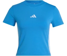 Moteriški marškinėliai adidas Essentials 3-Stripes Slim Baby jasnoniebieska KD2341 (XL)