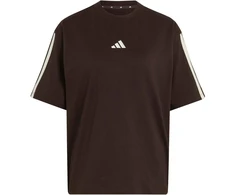 Moteriški marškinėliai adidas Essentials 3-Stripes Boyfriend ciemnobrązowa KX0794 (S)