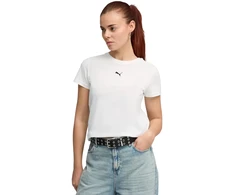 Moteriški marškinėliai Puma Ess Centered Cat Logo Tee balta 692916 02 (2XL)