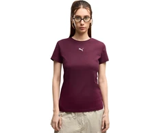 Moteriški marškinėliai Puma Ess Centered Cat Logo Tee bordo spalvos 692916 24 (2XL)