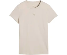 Moteriški marškinėliai Puma Ess Centered Cat Logo Tee jasnobeżowa 692916 82 (L)