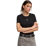 Moteriški marškinėliai Puma Ess Centered Cat Logo Tee juoda 692916 01 (M)