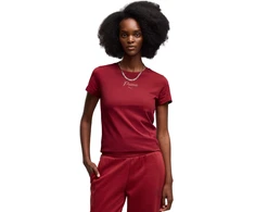 Moteriški marškinėliai Puma ESS Script Tee raudona 691760 23 (S)