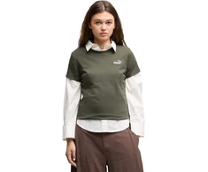 Moteriški marškinėliai Puma ESS Small No.1 Logo Tee(s) khaki 682373 69 (XL)