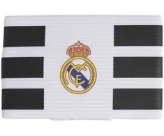 Opaska kapitana adidas Real Madryt balta ir-juoda KR7574 (Dorośli M/L)