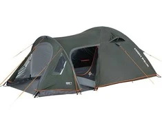 High Peak dome tent Kira 4.1 (dark žalias/pilkas, with tunnel porch, Climate Protection 80)