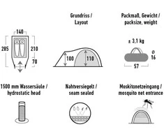 Palapinė High Peak Narvik 2 mėlyna 10315