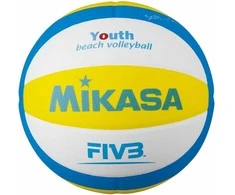 Paplūdimio tinklinio kamuolys Mikasa SBV geltona ir-mėlyna-balta (5)